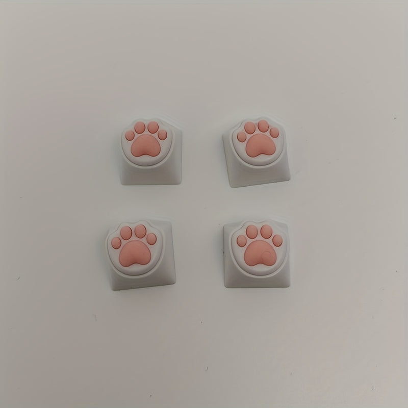 Conjunto de 4 piezas de Teclas de Computadora con Forma de Garra de Gato Kawaii para Teclado Mecánico Cherry MX ESC Key Cross Axis