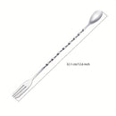 1/2/4 Piezas, Cuchara De Mezcla, Varilla De Mezcla, Cuchara De Barra De Acero Inoxidable, Para Tiendas De Café Y Té Con Leche, Cuchara De Barra Larga, Mezclador De Barra, Accesorios De Barra, Suministros De Cocina
