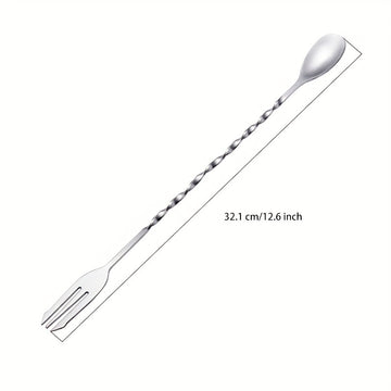 1/2/4 Piezas, Cuchara De Mezcla, Varilla De Mezcla, Cuchara De Barra De Acero Inoxidable, Para Tiendas De Café Y Té Con Leche, Cuchara De Barra Larga, Mezclador De Barra, Accesorios De Barra, Suministros De Cocina