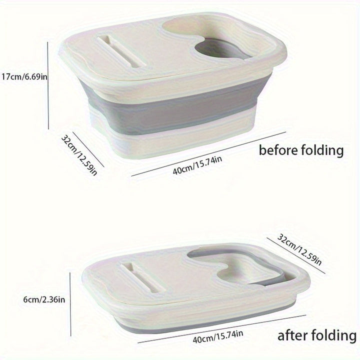 Baño de pies plegable y portátil - Asiento ergonómico antideslizante, resistente al plástico, no necesita electricidad para el hogar y el viaje, relajante baño de pies con altura y estabilidad ajustables, baño de pies, relajante baño de pies, elegante ba