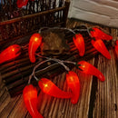 1 pieza de luces de cuerda de chile rojo, luces colgantes festivas LED de 59,06 pulgadas con 10 bombillas o 1118,11 pulgadas con 20 bombillas, luces de cuerda de forma vegetal adecuadas para cocina, mesa y sala de estar (baterías no incluidas)