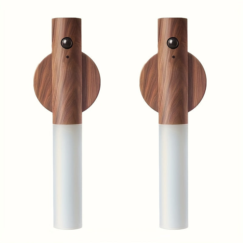Luz nocturna inteligente de inducción del cuerpo humano de 1 pieza, luz de pared LED recargable para gabinete de pasillo, luz de inducción de pared para inodoro doméstico, alimentada por USB
