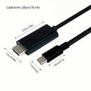 4K 60Hz Cable USB3.1 Tipo C a HDTV de 2m/78,14 pulgadas/6,56 pies, Plug and Play, Compatible con MacBook, iPad, iPhone, Teléfono móvil, Tableta y Portátil
