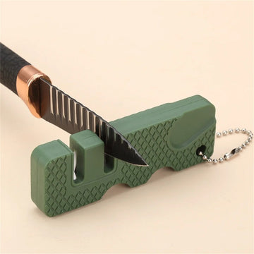 Afilar cuchillos portátiles de doble cara - Herramienta de cocina multifuncional manual para afilar cuchillos y frutas, material PP duradero, sin carga, no necesita batería, accesorios de cocina