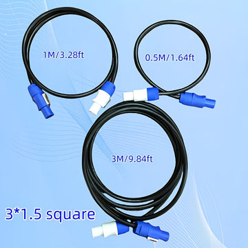 3*1.5 Cuadrado 49.99cm/99.97cm/199.95cm/299.92cm/5.0metros Conexión de Aviación de Iluminación de Escenario Cable de Extensión de Alimentación Luces de Haz Audio Pantalla LED Cables de Conexión de Audio