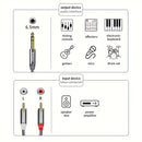 RIKSOIN Cable de audio TRS de 6,35 mm a RCA doble: divisor en Y para conexiones de guitarra, micrófono, teclado y batería