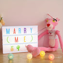 1 Pieza, Mini Caja De Luz Cinematográfica LED Decorativa, 7,87" X 5,9" (Aproximadamente 20 Cm X 15,24") - Caja De Luz Personalizada DIY Con 100 Letras, Números Y Símbolos, Cable USB Incluido, Caja De Luz Blanca Con Tarjetas De Letras, Bar De Dormitorio,