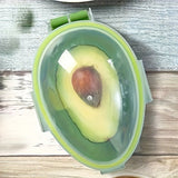 1 contenedor reutilizable para aguacates con tapa abatible, seguro para lavavajillas, recipiente de plástico multiusos para aguacates, huevos y más, forma redonda, no requiere electricidad