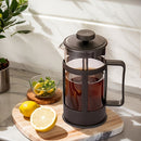 1pc Cafetera de Prensa Francesa 350ml - Vidrio Borosilicato Resistente al Calor y a Explosiones, Filtro de Acero Inoxidable, Multifuncional para Café, Té, Leche - Diseño Moderno Duradero para Uso en Casa y Oficina, Prensa de Café Portátil, Preparación de