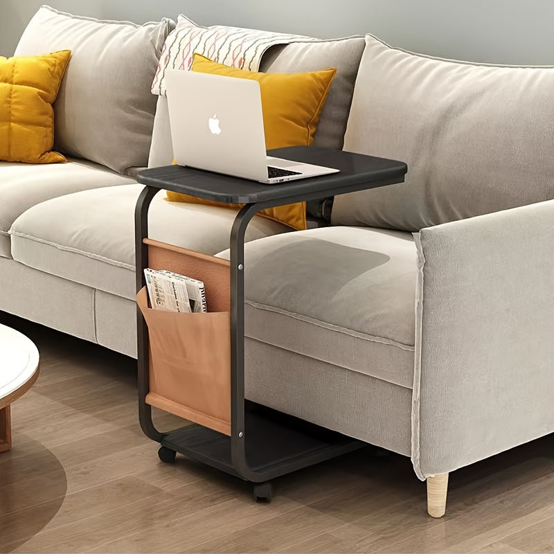 Mesa de café móvil, mesa pequeña y sencilla, mesa de esquina mini, mesa cuadrada pequeña, mesa lateral para sofá, mesa para computadora, mesa de cabecera.