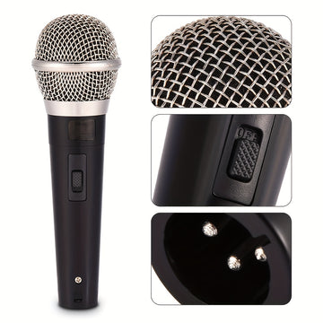 Micrófonos dinámicos con cable para cantar con TV y computadora, micrófono de mano para configuración de amplificador.