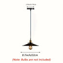 1pc, Lámpara Colgante Industrial, Lámpara de Granja con Pantalla Metálica en Forma de Cono , Luz Suspendida para Pasillo, Comedor o Sala, Compatible con Bombillas E26 (Bombilla No Incluida)