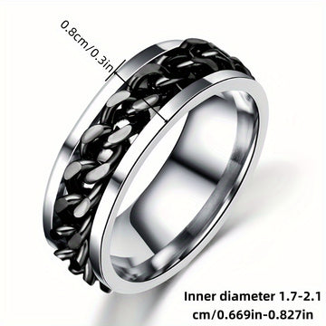 1 pieza, Anillo de Cadena Giratorio Creativo, Abrebotellas, Diseño Sencillo, Regalo de Navidad
