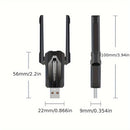Tarjeta de red inalámbrica MCPIWOHY de doble banda 5G y WiFi 5.4, conexión USB, transmisor y receptor AP, plug & play, sin necesidad de controladores, para PC y laptop