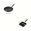 1 Sartén de hierro fundido antiadherente para tortilla, panqueques y hamburguesas, apta para estufas de gas y eléctricas, diseño de múltiples quemadores, herramienta ideal para el desayuno en la cocina, olla de cocina moderna y elegante.