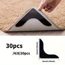 4/8/20/30 piezas de pegatinas y adhesivos antideslizantes de tipo L para alfombras y suelos de madera, adecuados para la sala de estar, comedor, baño, azulejos y áreas de suelo de madera, previenen el movimiento y el deslizamiento, aseguran que el tapete