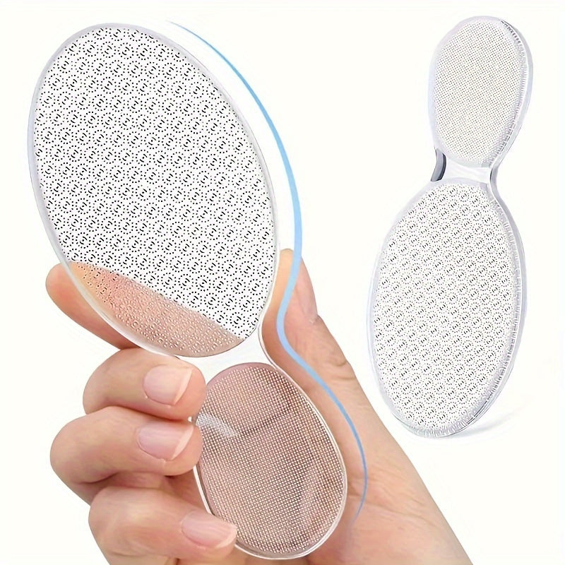 Lima de pies de vidrio nano - Exfoliador de doble cara, herramienta para alisar los pies y dar forma a las uñas, removedor de callos de pedicura profesional, sin perfume, no requiere electricidad ni batería, lavable y reutilizable.
