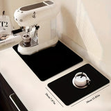 [Oferta Especial] 1pc Alfombrilla de Cocina de Secado Rápido - Multiusos, Absorbente para Secar Platos y Utensilios, Accesorio Moderno para Bar de Café, Protector Antideslizante de Poliéster para Encimera de Baño