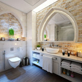 Juego de artículos de tocador de baño de hotel, juego de cinco piezas, dispensador de jabón de mano creativo de plástico, caja de jabón, soporte para cepillo de dientes, taza para la boca, cubo de basura de plástico, con cepillo de inodoro y asiento.