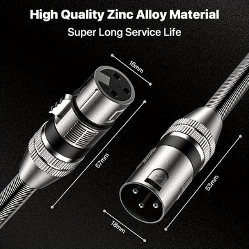 2 piezas de cables de micrófono XLR de alta calidad de 98 pies, extra largos para actuaciones al aire libre y fiestas, ideal para la temporada de graduaciones, regalos de cumpleaños, karaoke, equipo de podcast, micrófonos ASMR, micrófonos para PC, utiliz
