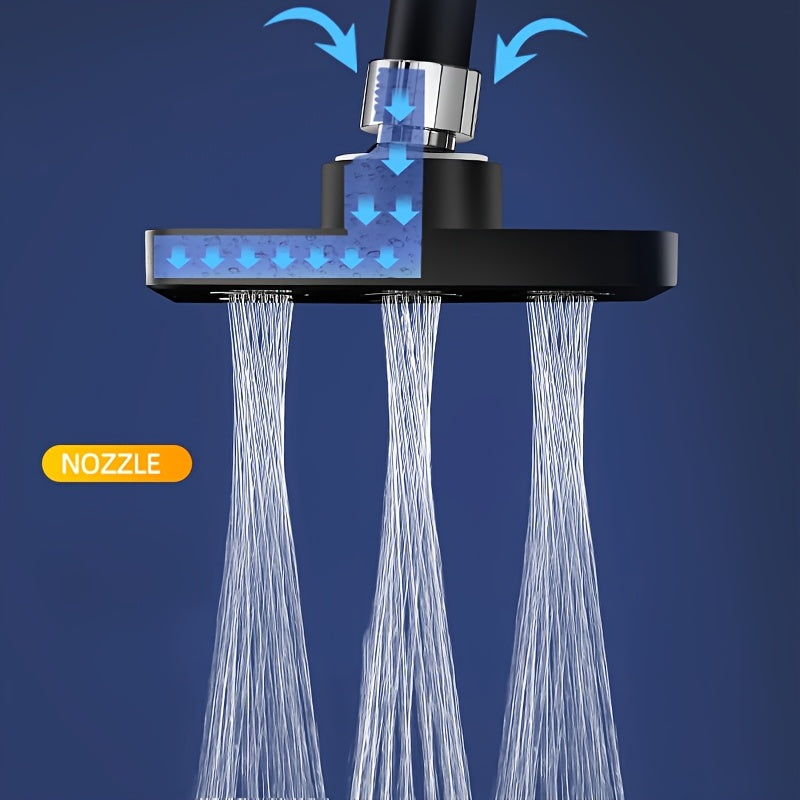 1 pieza de Cabezal de Ducha de Alta Presión de 10.92 cm - Acabado Pulido Cuadrado, Montaje en Pared/Techo, Diseño de Boquilla para Mejor Flujo de Agua, Actualización Moderna del Baño, Material ABS, Instalación Fácil