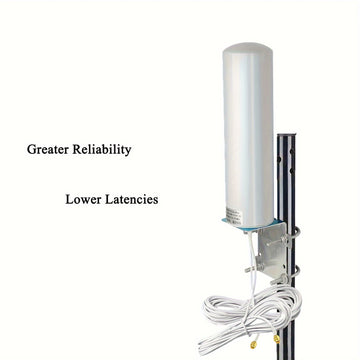 Antena Omni-Direccional 4G LTE para Router Móvil Exterior, Antenas 2X2 MIMO con Alto Ganancia de 28dBi y Cable SMA Macho de 5 Metros