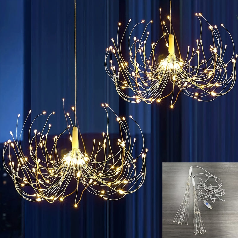 Luces LED colgantes USB de 180-360 LEDs, luces de estrella para exteriores, 8 modos, luces de hadas para jardín, fiestas y patio