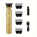 Cortadora de cabello profesional y kit de recortadora de barba, inalámbrica con carga USB, tijeras eléctricas con hoja afilada, voltaje de operación ≤36V, incluye 4 peines guía, para el cuidado personal de hombres