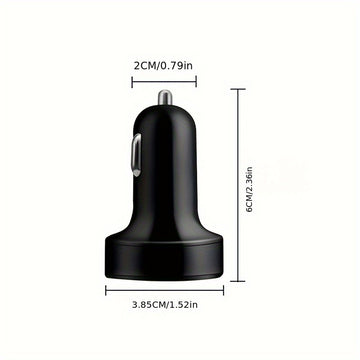 Cargador rápido para auto Datangwin, 6 en 1 con USB-C, doble PD y QC3.0, 4 puertos USB, pantalla de voltaje - Compatible con iPhone, Samsung, Huawei, Xiaomi - Acabado mate, cargador portátil, sin batería