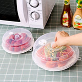 2 piezas de cubierta transparente para microondas, tapa para tazones, protector de plástico para conservar alimentos, ideal para cocina y hogar