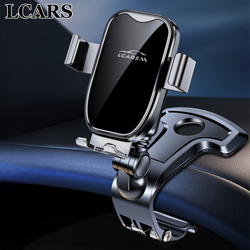 Soporte de teléfono para tablero de mandos de coche, montaje de coche ajustable de 360° para teléfonos inteligentes, pinza de aleación de aluminio con rotación de múltiples ángulos y sacudida estable, adecuado para todos los teléfonos inteligentes.