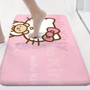 Alfombra de baño de franela Hello Kitty, lavable a máquina, antideslizante, diseño de Hello Kitty y amigos, ideal para baño, sala o dormitorio, suave, duradera y de secado rápido