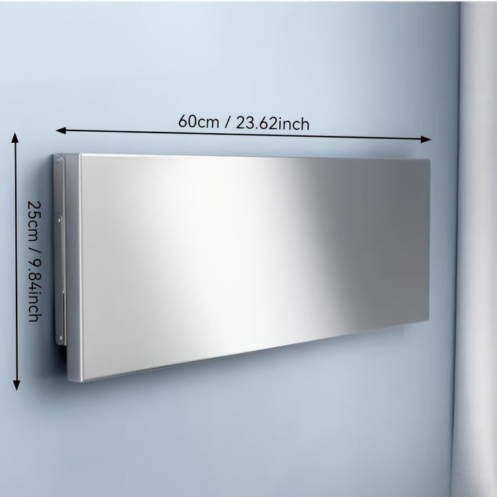 Estante plegable de acero inoxidable para montar en la pared - Organizador de cocina sin ensamblaje y resistente al óxido, con almacenamiento abierto para especias, utensilios y ollas - Diseño clásico que ahorra espacio para cocinas modernas, almacenamie