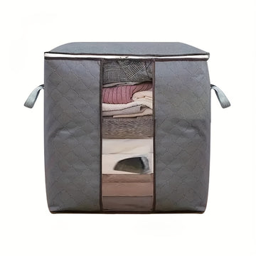 Bolsa de Almacenamiento Extra Grande Plegable para Mantas, Ropa de Cama y Edredones - Organizador Versátil con Cierre de Cremallera, Ideal para la Organización del Hogar, Almacenamiento Debajo de la Cama