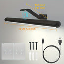 1 unidad de luz LED para cuadros de 32.0 cm con control remoto, batería recargable, brillo y temporizador ajustables, 300LM, montaje con adhesivo o tornillos para obras de arte, retratos, galerías - alimentación por USB, acabado mate moderno