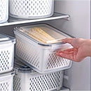 Juego de 9 Recipientes para Alimentos sin BPA con Cesta y Tapas - Herméticos, Apto para Nevera, Reutilizable Organizador Multiusos para Frutas, Verduras y Comidas