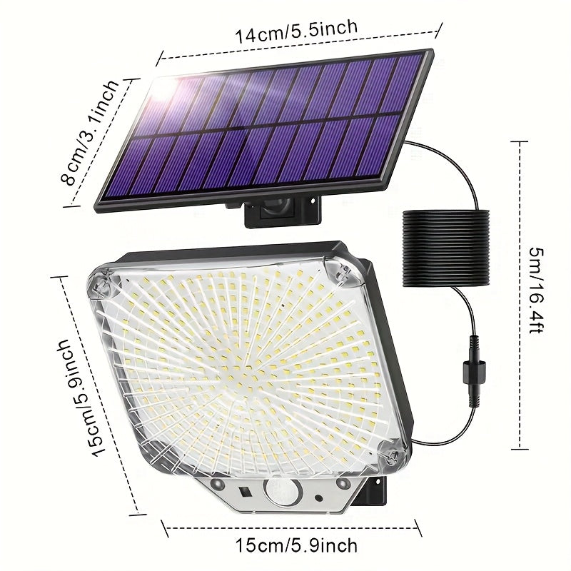 344 Luces solares para exteriores LED, luz blanca, 1pc/2piezas, impermeable, sensor de movimiento, ángulo ajustable, ideal para jardín, patio, jardín, garaje - Batería de níquel cargada por energía solar, iluminación exterior | Luz exterior moderna | Luc
