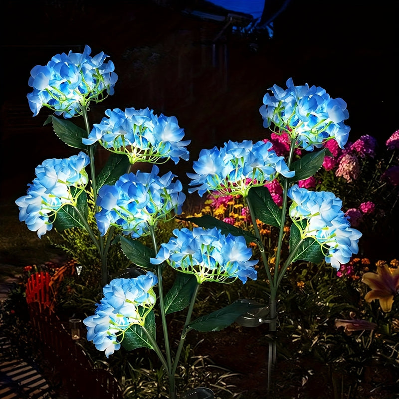 Farol Solar LED de Hortensia para Exteriores, Ideal para Jardines, Céspedes y Iluminación Decorativa Nocturna