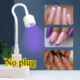 Secadora de uñas LED portátil mini - Luz de secado rápido con carga USB, diseño plegable y flexible para esmalte en gel y pegamento, esencial para manicura y arte de uñas de mujeres, accesorios para uñas | Lámpara de uñas moderna | Secadora de uñas compa