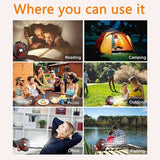 Ventilador Portátil de Camping con linterna LED