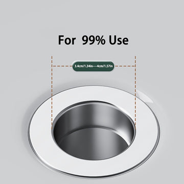 Tapón de drenaje para bañera, desagüe de piso con malla filtrante, fácil de instalar, color plateado