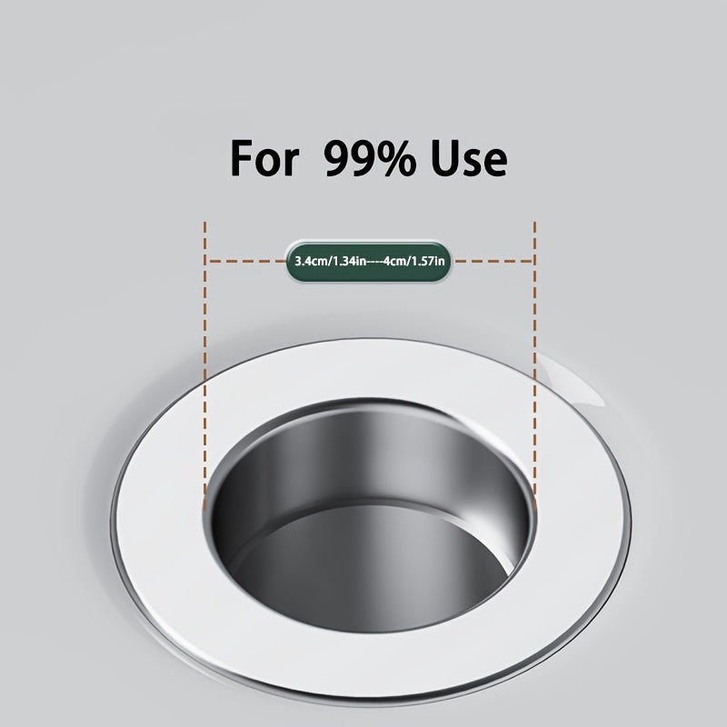 Tapón de drenaje para bañera, desagüe de piso con malla filtrante, fácil de instalar, color plateado