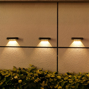 4 luces solares para pared exterior, 1 LED, 2 LED, 3 LED, 4 LED, alta calidad, luz para balcón, jardín, villa, área rural, cerca, ideal para pared exterior, garaje, patio