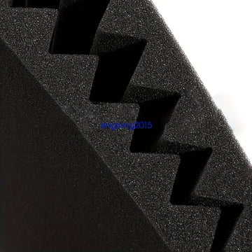 52 piezas de paneles de espuma acústica negra SMOLL, 12"x12"x1" cuña, insonorización para estudio, piano, sala de música, KTV, reducción de eco, absorción de ondas sonoras de frecuencia media-alta, cinta adhesiva nano incluida.