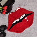 Alfombra de baño de labios rosados suaves - Suave, absorbente, alfombra de suelo antideslizante para baño y dormitorio, revestimiento de poliéster, fácil de limpiar, alfombra de baño | Diseño juguetón | Alfombra absorbente