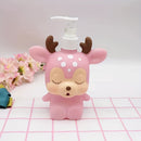 Botella dispensadora de bomba de dibujos animados, plástico, independiente, no eléctrica, para guardería, niños, ducha de baño.