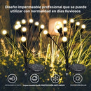 1 pza./2pza.s 8 luces solares, luces de luciérnagas solares, para camino de jardín al aire libre, césped, decoración, para decoración de Halloween Navidad Año Nuevo Ramadán