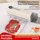 Selladora al Vacío Portátil USB con Sistema de Sellado para Snacks - Batería 1200mAh, Control Remoto sin varillas y Modos Seco/Húmedo para Sous Vide, Carnes Frías, Almacenamiento de Alimentos - Máquina Compacta para Cocina y Picnics al Aire Libre, Sellad