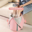 Baño de pies plegable y portátil con mango ergonómico y almohadilla extraíble - Sin formaldehído, material de PVC no tóxico para el hogar, dormitorio, viajes y camping - No requiere electricidad, spa de pies portátil para relajación y autocuidado, herram