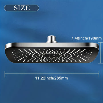 1 ud Cabezal de Ducha de Lluvia de Alta Presión de Lujo ABS - Accesorios de Baño - Ángulos Ajustables, Boquillas de Silicona Anticolmatación, Ahorro de Agua, Formas Rectangular y Circular, Fácil de Limpiar, Duradero y Experiencia de Ducha Cómoda